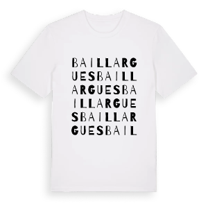 Baillargues ordlek t-shirt – ekologisk bomull t-shirt från Pinshirt