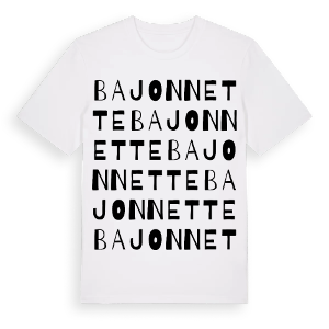 Bajonnette ordlek t-shirt – ekologisk bomull t-shirt från Pinshirt