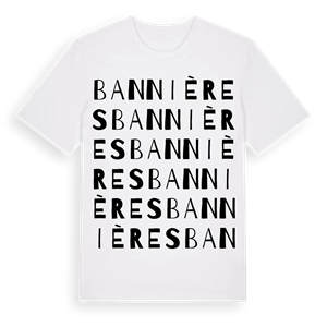 Bannières ordlek t-shirt – ekologisk bomull t-shirt från Pinshirt
