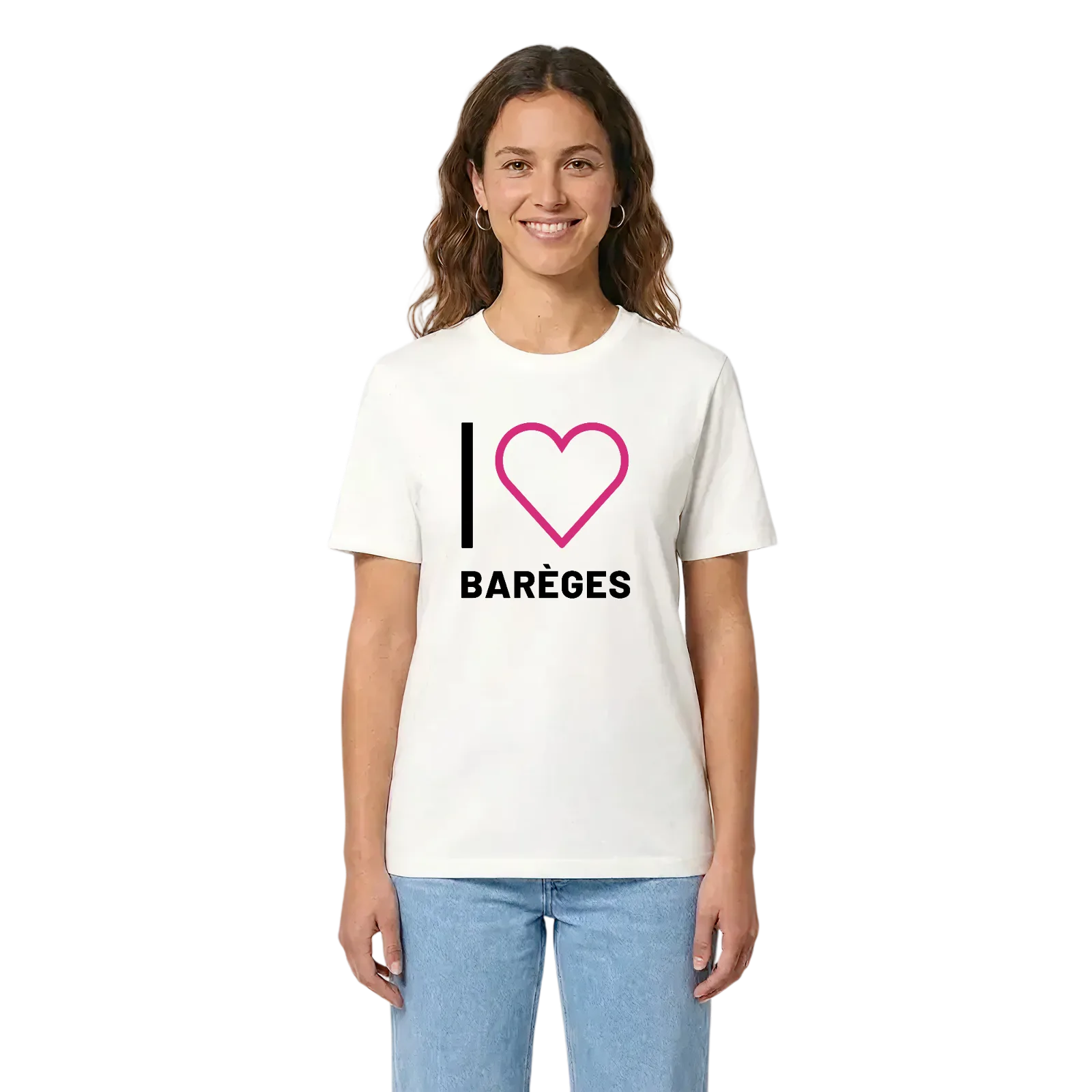 Jag älskar Barèges t-shirt stort tryck – White, i miljö