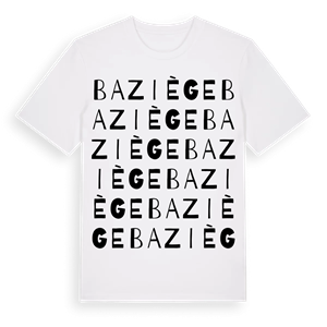 Baziège ordlek t-shirt – ekologisk bomull t-shirt från Pinshirt