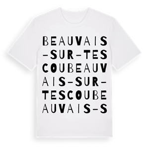Beauvais-sur-Tescou ordlek t-shirt – ekologisk bomull t-shirt från Pinshirt