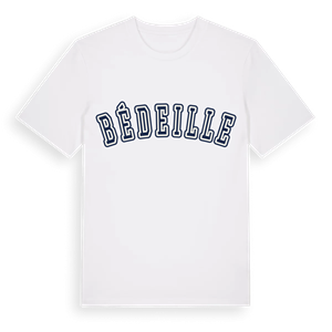 Bédeille college t-shirt – ekologisk bomull t-shirt från Pinshirt