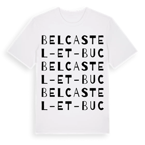 Belcastel-et-Buc ordlek t-shirt – ekologisk bomull t-shirt från Pinshirt