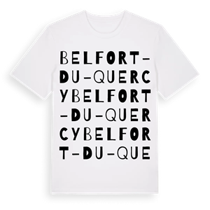 Belfort-du-Quercy ordlek t-shirt – ekologisk bomull t-shirt från Pinshirt