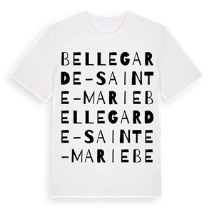 Bellegarde-Sainte-Marie ordlek t-shirt – ekologisk bomull t-shirt från Pinshirt