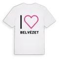 Jag älskar Belvézet t-shirt stort tryck