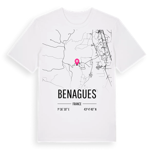 Benagues karta t-shirt – ekologisk bomull t-shirt från Pinshirt