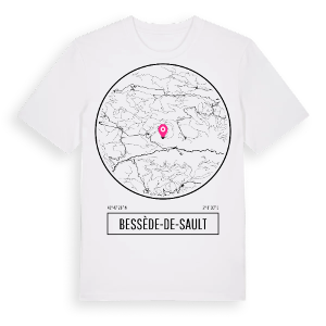 Bessède-de-Sault t-shirt – ekologisk bomull t-shirt från Pinshirt