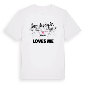 Någon i Bizanet älskar mig t-shirt – ekologisk bomull t-shirt från Pinshirt