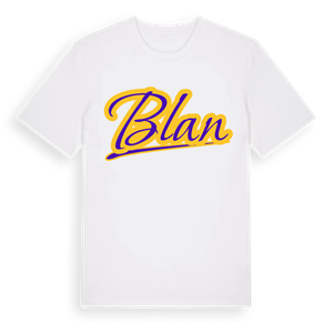 Blan baseball t-shirt – ekologisk bomull t-shirt från Pinshirt