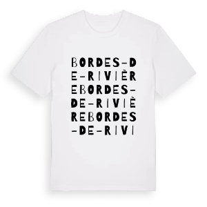 Bordes-de-Rivière ordlek t-shirt – ekologisk bomull t-shirt från Pinshirt