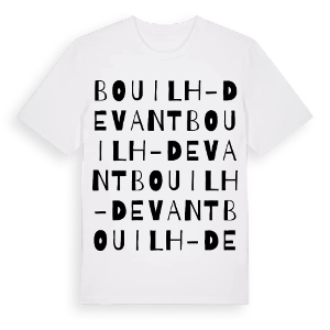 Bouilh-Devant ordlek t-shirt – ekologisk bomull t-shirt från Pinshirt