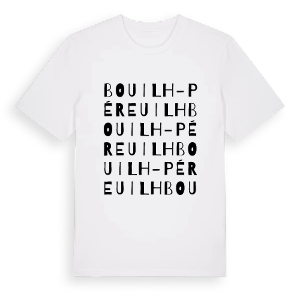 Bouilh-Péreuilh ordlek t-shirt – ekologisk bomull t-shirt från Pinshirt