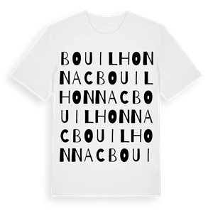 Bouilhonnac ordlek t-shirt – ekologisk bomull t-shirt från Pinshirt