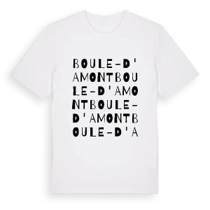 Boule-d'Amont ordlek t-shirt – ekologisk bomull t-shirt från Pinshirt