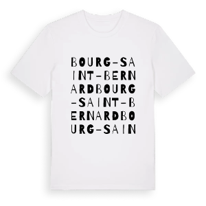 Bourg-Saint-Bernard ordlek t-shirt – ekologisk bomull t-shirt från Pinshirt