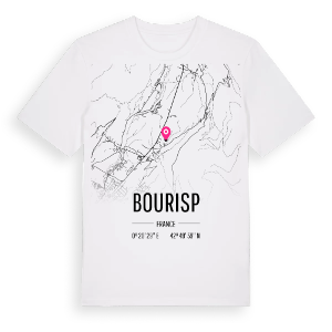 Bourisp karta t-shirt – ekologisk bomull t-shirt från Pinshirt