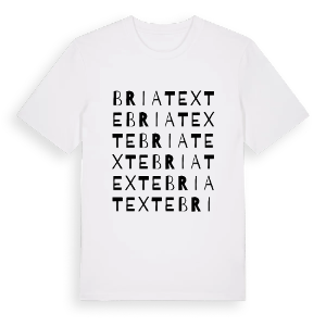 Briatexte ordlek t-shirt – ekologisk bomull t-shirt från Pinshirt