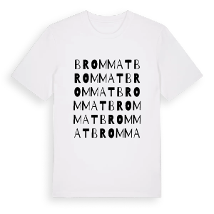 Brommat ordlek t-shirt – ekologisk bomull t-shirt från Pinshirt