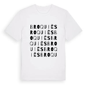 Broquiès ordlek t-shirt – ekologisk bomull t-shirt från Pinshirt