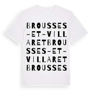 Brousses-et-Villaret ordlek t-shirt – ekologisk bomull t-shirt från Pinshirt