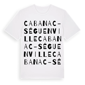 Cabanac-Séguenville ordlek t-shirt – ekologisk bomull t-shirt från Pinshirt
