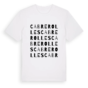 Cabrerolles ordlek t-shirt – ekologisk bomull t-shirt från Pinshirt