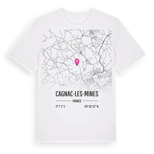 Cagnac-les-Mines karta t-shirt – ekologisk bomull t-shirt från Pinshirt