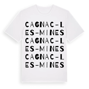Cagnac-les-Mines ordlek t-shirt – ekologisk bomull t-shirt från Pinshirt