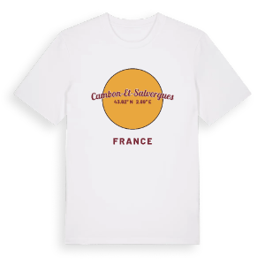Cambon-et-Salvergues cirkel t-shirt – ekologisk bomull t-shirt från Pinshirt