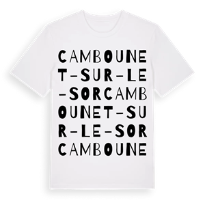 Cambounet-sur-le-Sor ordlek t-shirt – ekologisk bomull t-shirt från Pinshirt