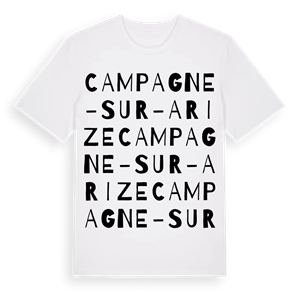 Campagne-sur-Arize ordlek t-shirt – ekologisk bomull t-shirt från Pinshirt