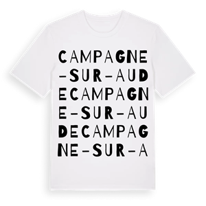 Campagne-sur-Aude ordlek t-shirt – ekologisk bomull t-shirt från Pinshirt