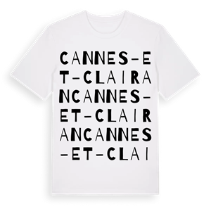 Cannes-et-Clairan ordlek t-shirt – ekologisk bomull t-shirt från Pinshirt