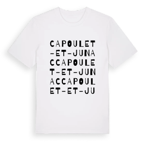 Capoulet-et-Junac ordlek t-shirt – ekologisk bomull t-shirt från Pinshirt