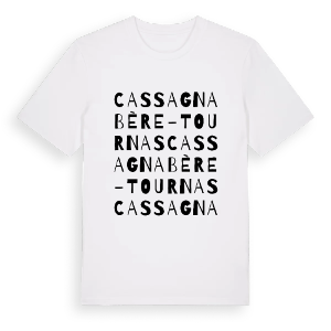 Cassagnabère-Tournas ordlek t-shirt – ekologisk bomull t-shirt från Pinshirt