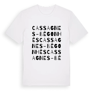 Cassagnes-Bégonhès ordlek t-shirt – ekologisk bomull t-shirt från Pinshirt