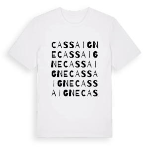Cassaigne ordlek t-shirt – ekologisk bomull t-shirt från Pinshirt