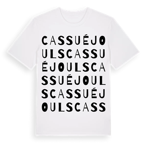 Cassuéjouls ordlek t-shirt – ekologisk bomull t-shirt från Pinshirt