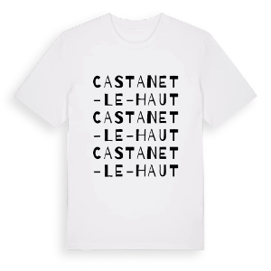 Castanet-le-Haut ordlek t-shirt – ekologisk bomull t-shirt från Pinshirt