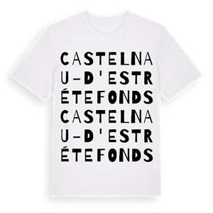 Castelnau-d'Estrétefonds ordlek t-shirt – ekologisk bomull t-shirt från Pinshirt