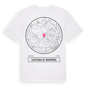 Castelnau-de-Montmiral t-shirt – ekologisk bomull t-shirt från Pinshirt