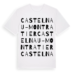 Castelnau-Montratier ordlek t-shirt – ekologisk bomull t-shirt från Pinshirt
