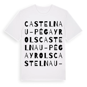 Castelnau-Pégayrols ordlek t-shirt – ekologisk bomull t-shirt från Pinshirt