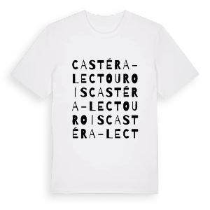 Castéra-Lectourois ordlek t-shirt – ekologisk bomull t-shirt från Pinshirt