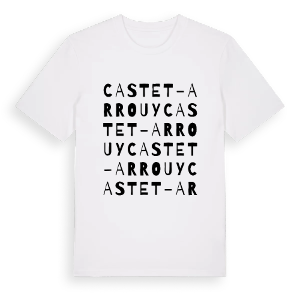 Castet-Arrouy ordlek t-shirt – ekologisk bomull t-shirt från Pinshirt