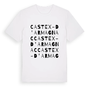 Castex-d'Armagnac ordlek t-shirt – ekologisk bomull t-shirt från Pinshirt