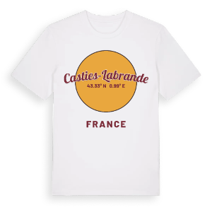 Casties-Labrande cirkel t-shirt – ekologisk bomull t-shirt från Pinshirt