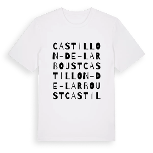 Castillon-de-Larboust ordlek t-shirt – ekologisk bomull t-shirt från Pinshirt